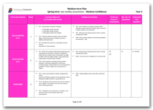 Year 3 Medium Term Planning for Spring Term with Medium Confidence Assessment Schedule download