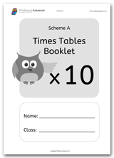 Times Tables Scheme A Booklet Free Download for the 10 Times Table