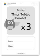 Times Tables Scheme A Booklet Free Download for the 3 Times Table