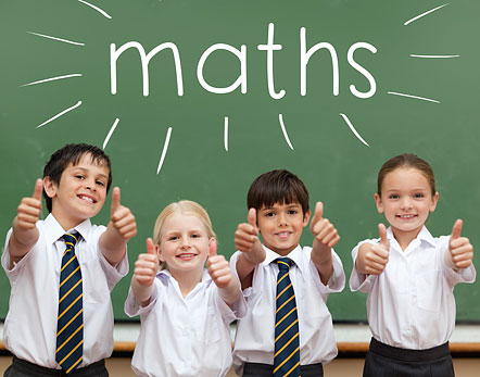 Happy children that enjoy maths
