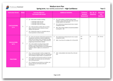 Year 3 Medium Term Planning for Spring Term with High Confidence Assessment Schedule download