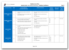 Year 2 Medium Term Planning for Autumn Term with Medium Confidence Assessment Schedule download