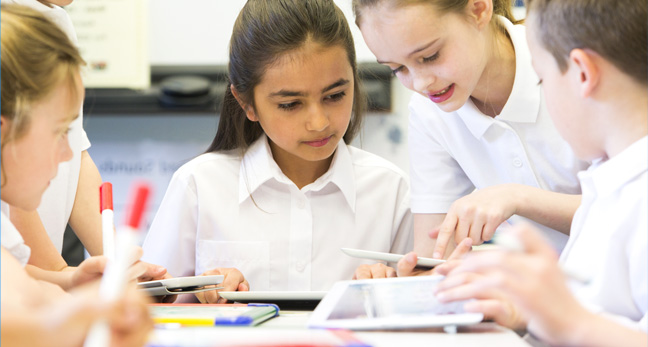 Pupils working together